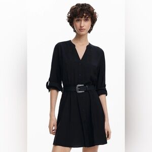 Desigual Sz Medium Black Dress with belt